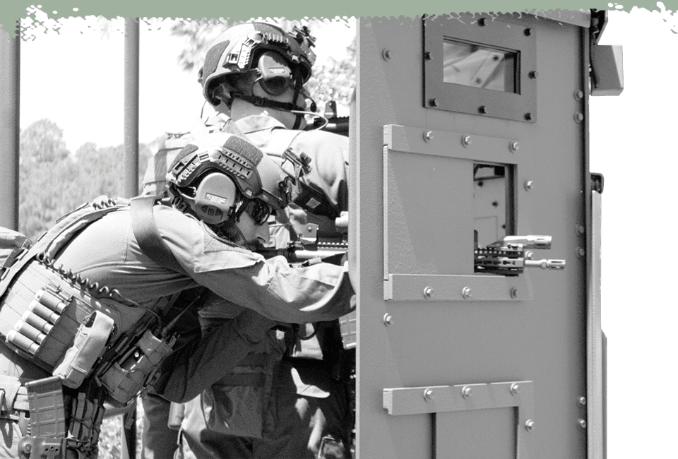 Safe cover on the armored deployment platform