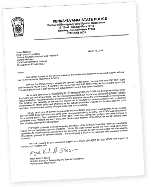 Testimonials - The Rook | Proven in the line of duty